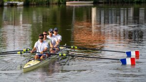 The French rowing team in a training camp in Soustons